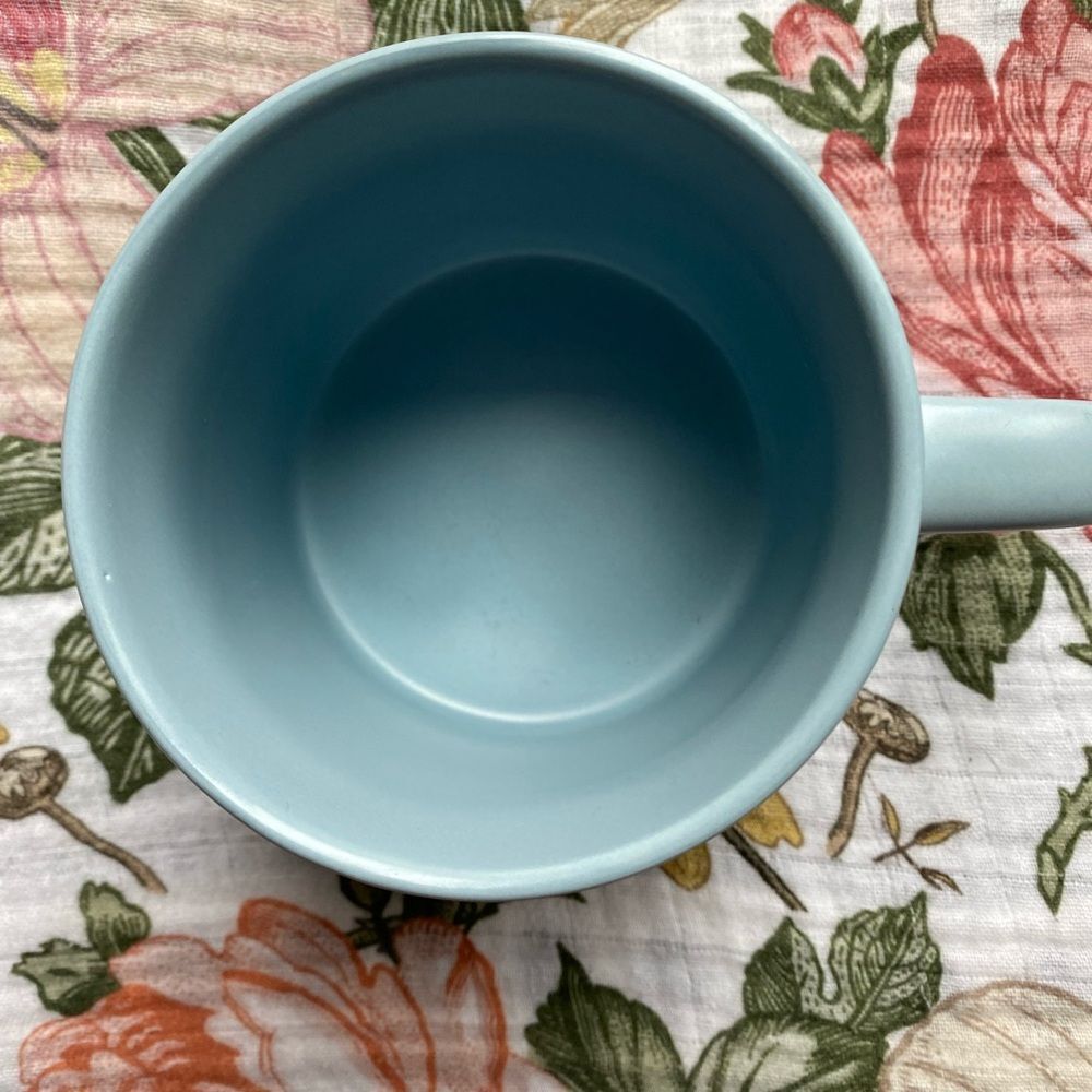 Threshold Ceramic Baby Blue Ceramic Mug with Gold Text (Rise & Shine) - Picture 3 of 5